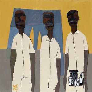 Church Boys III, 2000 (gemengde techniek op doek)