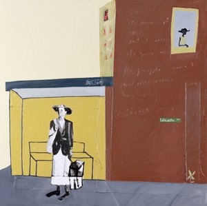 Lafayette Ave, 2001 (gemengde techniek op doek)