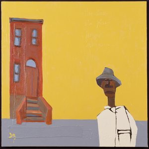 De man, 2001 (gemengde techniek op doek) door Francks Deceus