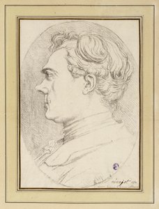 Karikatuurportret van de schilder Ménageot, Rome 1772