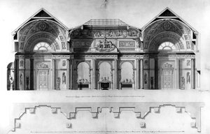 Ontwerp voor de Galerij van Lansdowne House, Londen door Francois Joseph Belanger