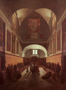 Het koor van de Kapucijnenkerk, Rome door Francois Marius Granet