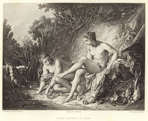 Diana Verlaat het Bad door Francois (after) Boucher
