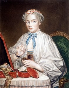 Ets van het schilderij op doek door François Boucher (1703-1770). door Francois (after) Boucher