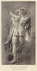 Studie voor Venus in bad door Francois (after) Boucher