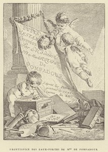 Frontispice van de etsen van Mme de Pompadour
