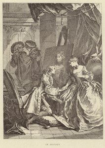 De Siciliaan door Francois (after) Boucher