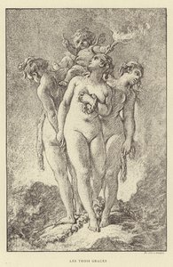 De Drie Gratiën door Francois (after) Boucher