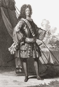 Lodewijk XIV, koning van Frankrijk en Navarra. (prent) door Francois (after) Boucher