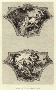 Motief uit het verhaal van Psyche (gravure) door Francois (after) Boucher