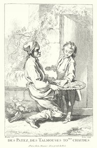 Taartverkoper (gravure) door Francois (after) Boucher
