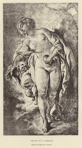 Venus en Amor door Francois (after) Boucher