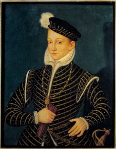 Portret van Karel IX (1550 - 1574) koning van Frankrijk