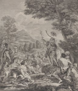 Sint Johannes de Doper predikend voor een menigte, ca. 1729 door Francois Bernard Lepicie