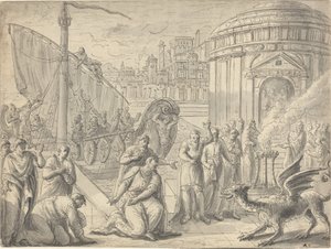 De Aankomst van Aesculapius in Rome door Francois Boitard