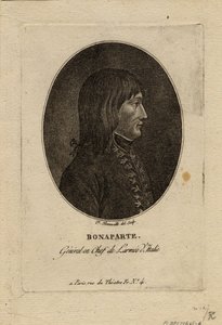 Napoleon als bevelhebber van het leger van Italië, c. 1798 door Francois Bonneville