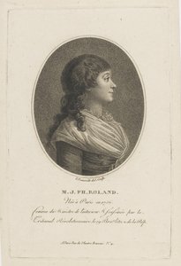 Portret van Madame Roland 1754-1793, c. 1800 door Francois Bonneville