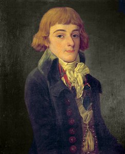Vermoedelijk portret van Louis Antoine de Saint-Just door Francois Bonneville
