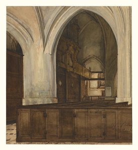 Interieur van de abdij van Aramont door François Bonvin