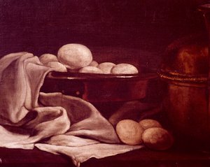 Stilleven met briekaas (detail) door François Bonvin