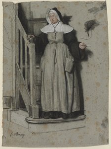 De Toelatingsbrief, Interieur van een Klooster door François Bonvin