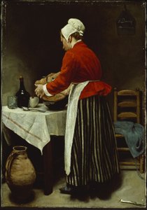 De Dienstmeid, c.1875 door François Bonvin