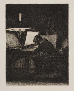 De graveur door François Bonvin