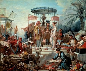 Chinese huwelijksceremonie aan het hof van de keizer van China. Schilderij door François Boucher (1703-1770) 1740 Besançon, Musée des Beaux-Arts door François Boucher