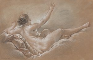 Danae krijgt de gouden douche door François Boucher