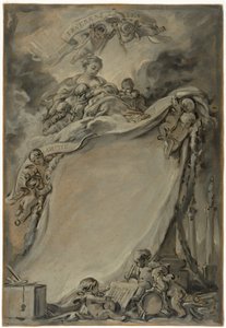 Diploma van de vrijmetselaars van Bordeaux door François Boucher