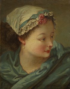 Hoofd van een Jonge Vrouw door François Boucher