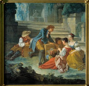Le petit peddler door François Boucher