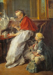Moeder en dochter (detail) door François Boucher