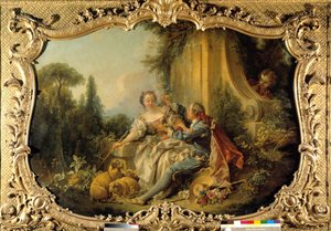 Pastorale galante Scene Bucolic door François Boucher