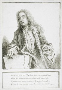 Portret van Antoine Watteau door François Boucher