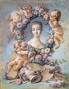 Portret van de markiezin de Pompadour (1721-1764) door François Boucher