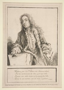 Zelfportret van Antoine Watteau door François Boucher
