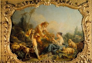 De tevreden pastorale door François Boucher