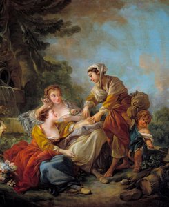 De waarzegster. door François Boucher