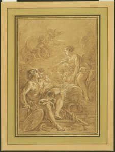 Venus beveelt Vulcanus om wapens te maken voor Aeneas door François Boucher