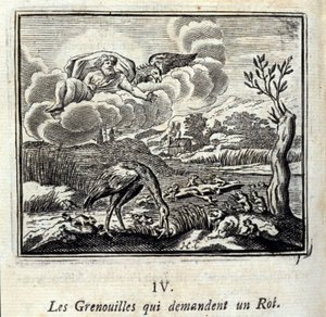 Fabels door Jean de La Fontaine (1621-95). Illustratie door François Chauveau (1613-1676). Editie van 1728. door Francois Chauveau