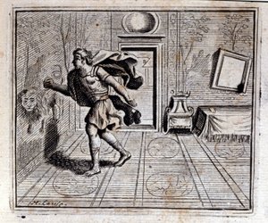Horoscoop. Fabels van Jean de La Fontaine. Illustratie door François Chauveau. Editie van 1728. door Francois Chauveau
