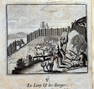 De Wolf en de Herders door Francois Chauveau
