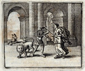 De metgezellen van Ulysses. Fabels door Jean de La Fontaine (1621-95). Illustratie door François Chauveau (1613-1676). Editie van 1728.