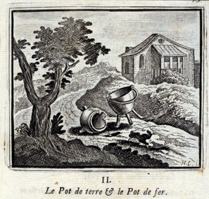 De Aarden Pot en de IJzeren Pot door Francois Chauveau