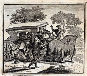 De genezing en de dood. Fabels door Jean de La Fontaine (1621-95). Illustratie door François Chauveau (1613-1676). Editie van 1728. door Francois Chauveau