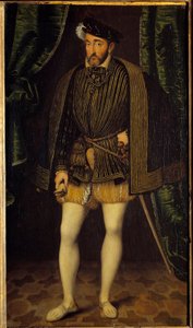 Portret van Hendrik II (1519 - 1559) koning van Frankrijk door François Clouet