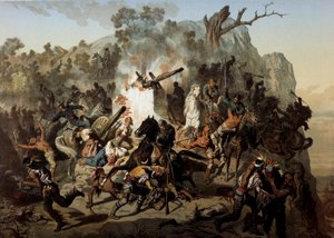 Nederlaag van de Modogs op 15 april 1873 door Francois Constant Mes