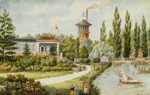 Een recreatiepark buiten Parijs, 1846 door Francois Debret