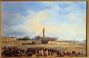 Oprichting van de obelisk van Luxor op Place de la Concorde in Parijs (25 oktober)